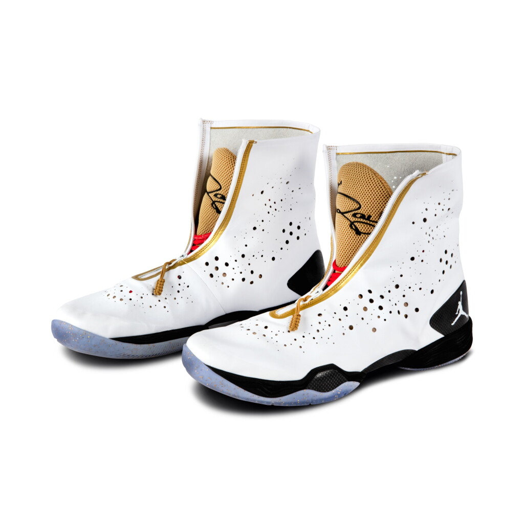 View full screen - View 1 of Lot 50. Ray Allen Media Day Worn and Signed Air Jordan XXVIII (9/30/2013).