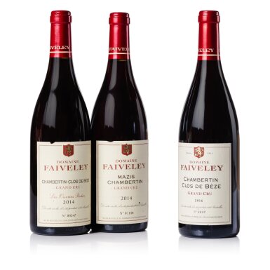 View full screen - View 1 of Lot 376. Chambertin, Clos de Bèze & Chambertin, Clos de Bèze 'Les Ouvrées Rodin' & Mazis Chambertin 2014/2016 Faiveley (3 BT).