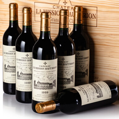 View full screen - View 1 of Lot 60. Château La Mission Haut-Brion 1989 (6 BT).