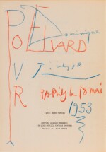 Mostra di Pablo Picasso. 1953. Grand envoi calligraphié par Picasso à Dominique Éluard