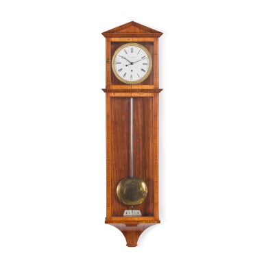 View full screen - View 1 of Lot 65. An Austrian cherry 'dachluhr' wall timepiece, Johann Georg Dicker, Vienna, circa 1830.