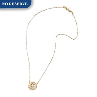 View full screen - View 1 of Lot 490. Buccellati | Two-Color Gold and Diamond Pendant-Necklace.
