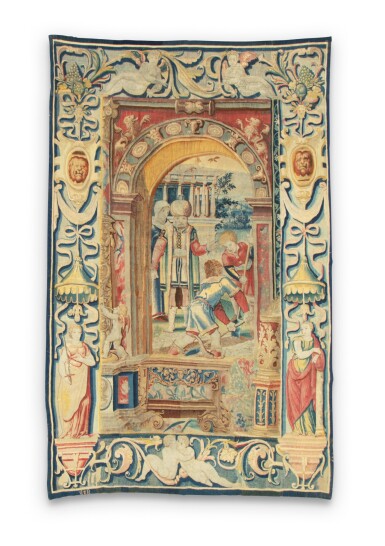 View full screen - View 1 of Lot 41. A Flemish fragment tapestry, second half 17th century.