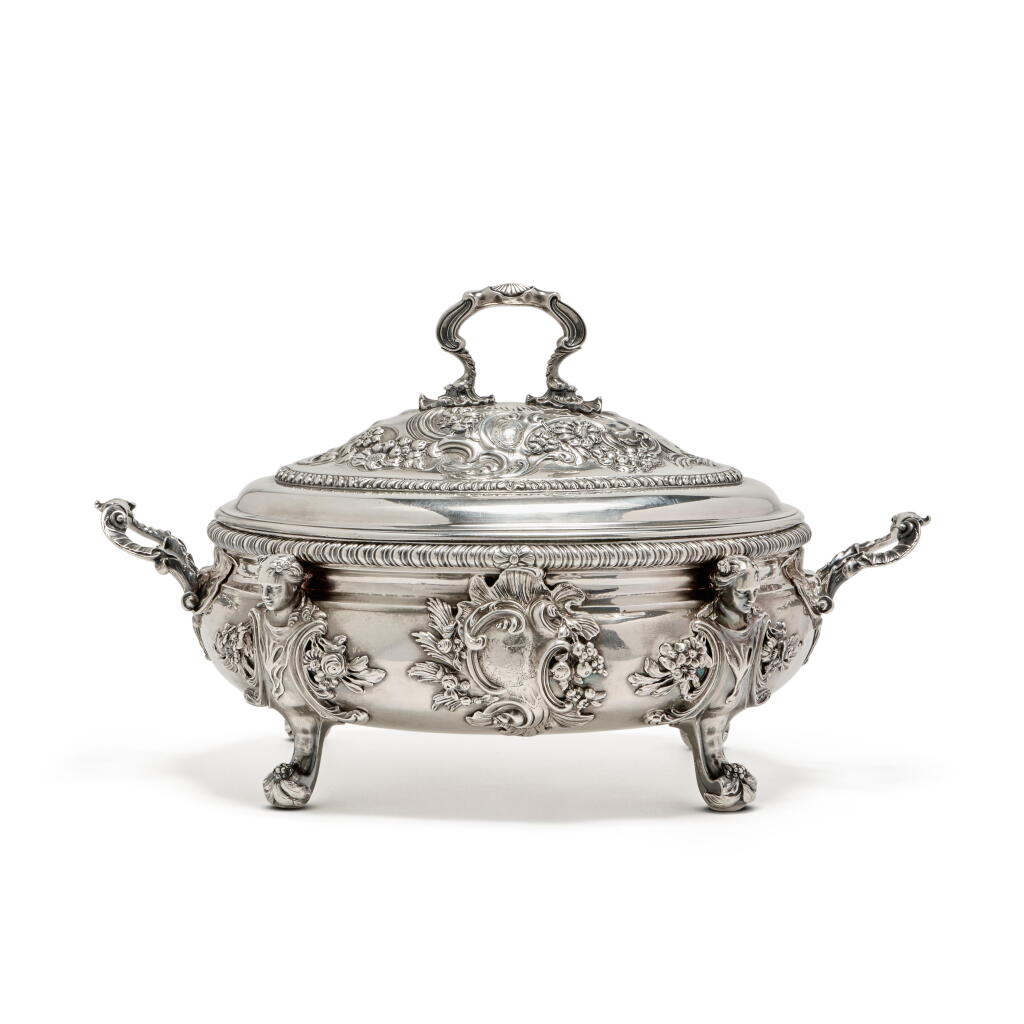 View full screen - View 1 of Lot 550. A Large George II Silver Soup Tureen and Cover, William Cripps, London, 1748.