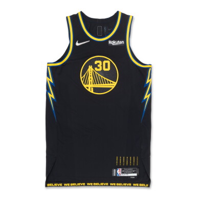 View full screen - View 1 of Lot 14. Stephen Curry Golden State Warriors 2022 NBA Playoffs Game Worn Jersey.