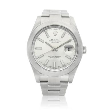View full screen - View 1 of Lot 2060. DateJust, Reference 116300 | A brushed stainless steel wristwatch with date and bracelet, Circa 2012, Formerly in the collection of Eric Clapton, CBE | 勞力士 | DateJust 型號116300 | 精鋼鏈帶腕錶,備日期顯示,約2012年製,原為 Eric Clapton, CBE 收藏.