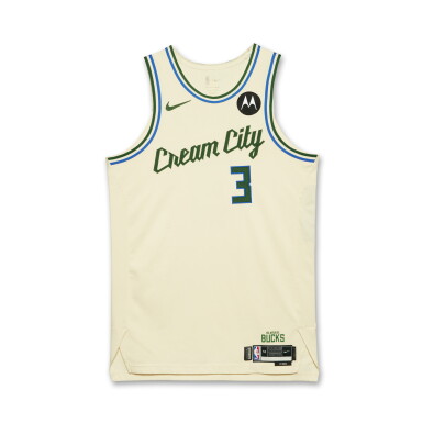 View full screen - View 1 of Lot 62. Myles Turner Milwaukee Bucks 2025-2026 Game Worn City Edition Jersey.