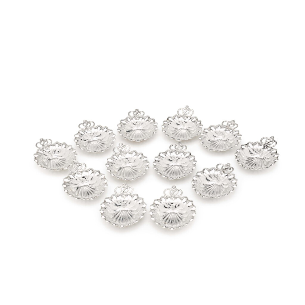 View full screen - View 1 of Lot 36. A set of twelve silver leaf-shaped dishes, Gorham, 20th century.