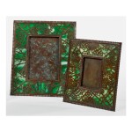 TIFFANY STUDIOS | TWO "GRAPE VINE" PHOTOGRAPH FRAMES