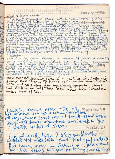 View full screen - View 1 of Lot 227. Vivian MacKerrell | Diaries of the actor who inspired the character of "Withnail", 1974-75, with related photographs.