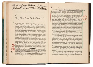 View full screen - View 1 of Lot 118. Ian Fleming | Thunderball, 1961, first impression, first issue, binding A, Kevin McClory's annotated copy.