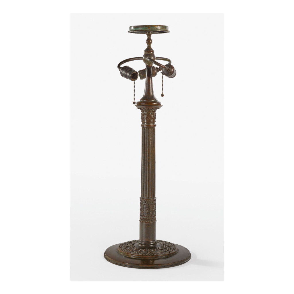 View full screen - View 1 of Lot 9. TIFFANY STUDIOS | "ROMAN" TABLE LAMP BASE.