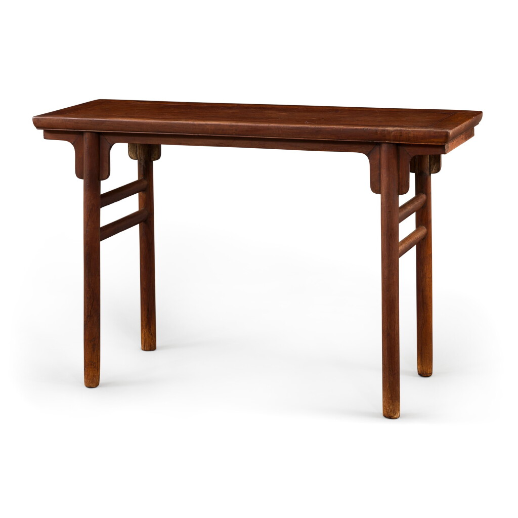 View full screen - View 1 of Lot 525. A huanghuali side table, pingtou'an Qing dynasty | 清 黃花梨夾頭榫平頭案.