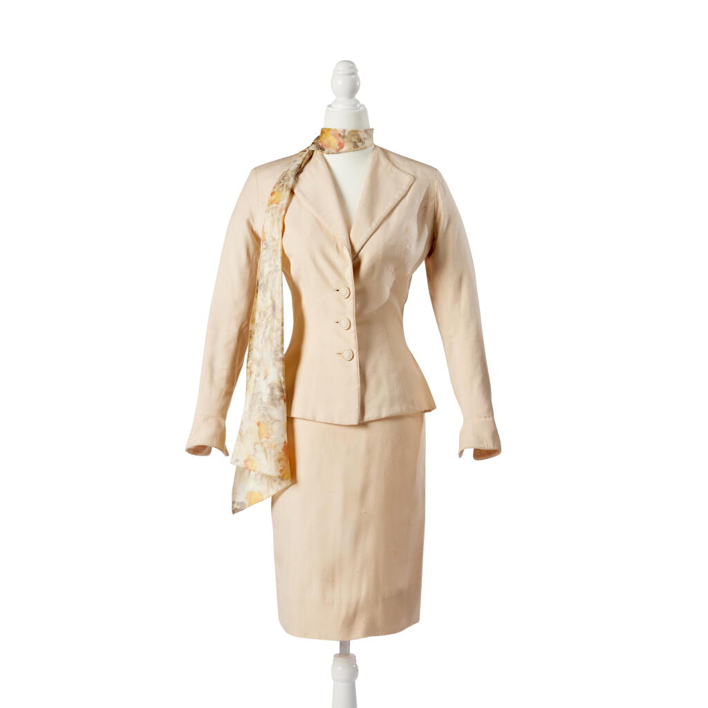 View full screen - View 1 of Lot 31. Kathryn Crosby's Wedding Suit, 1957.