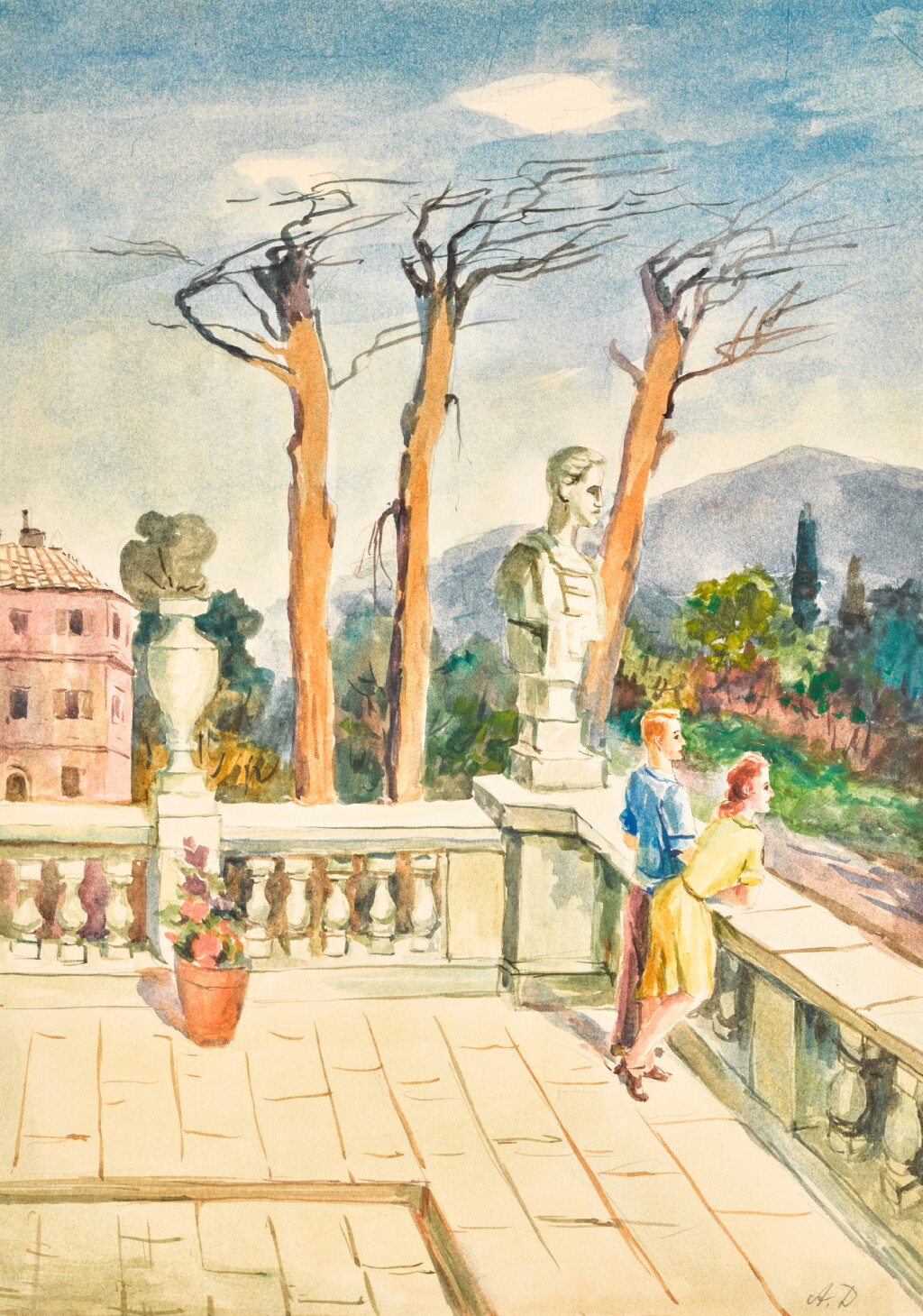 View full screen - View 1 of Lot 121. ALEXANDER ALEXANDROVICH DEINEKA | Terrace .