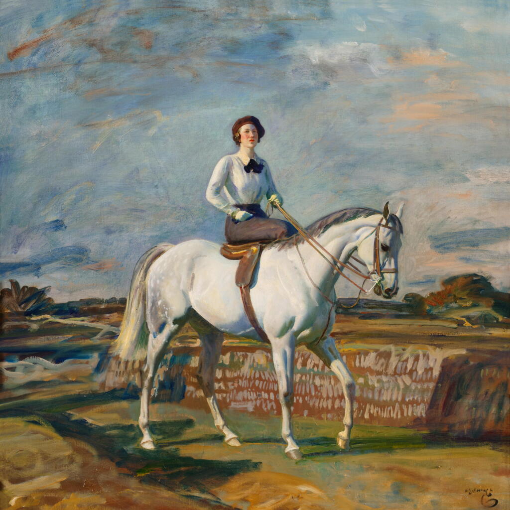 View full screen - View 1 of Lot 149. Lady Munnings on Magnolia.