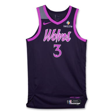 View full screen - View 1 of Lot 48. Jaden McDaniels Minnesota Timberwolves 2025-2026 Game Worn City Edition Jersey | Matched to 3 Games.