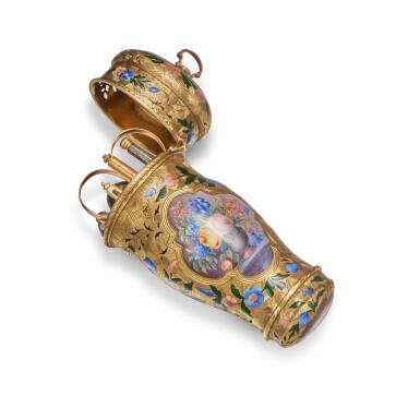 View full screen - View 1 of Lot 33. A Gold and Enamel Necessaire, possibly Austrian, 19th Century in Earlier Style.