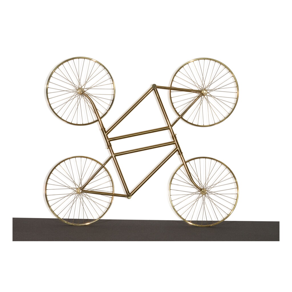 View full screen - View 1 of Lot 274. AI WEIWEI | FOREVER DUO (STAINLESS STEEL BICYCLES IN GILDING) .
