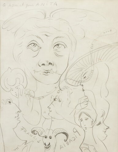 View full screen - View 1 of Lot 344. Ce dessin est pour Anita.