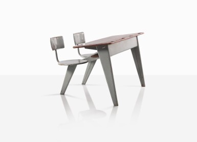 View full screen - View 1 of Lot 61. Bureau d'écolier, modèle PP11.