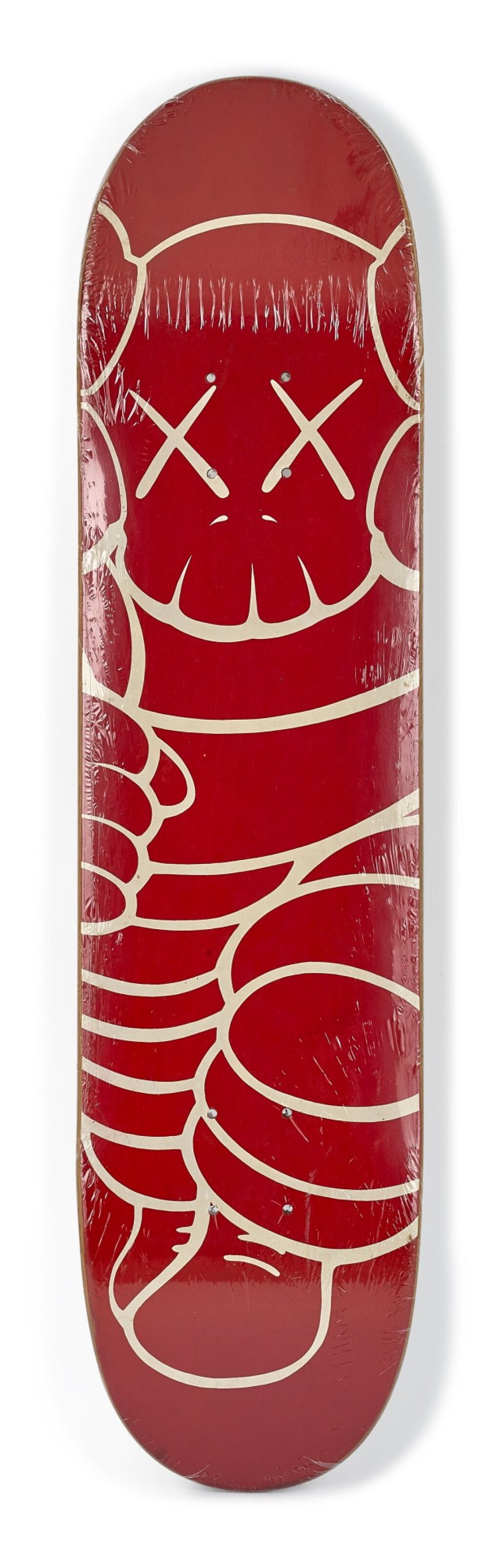 View full screen - View 1 of Lot 1115. KAWS X SUPREME | SUPREME SKATEBOARD DECK (RED) SUPREME 滑板(紅).