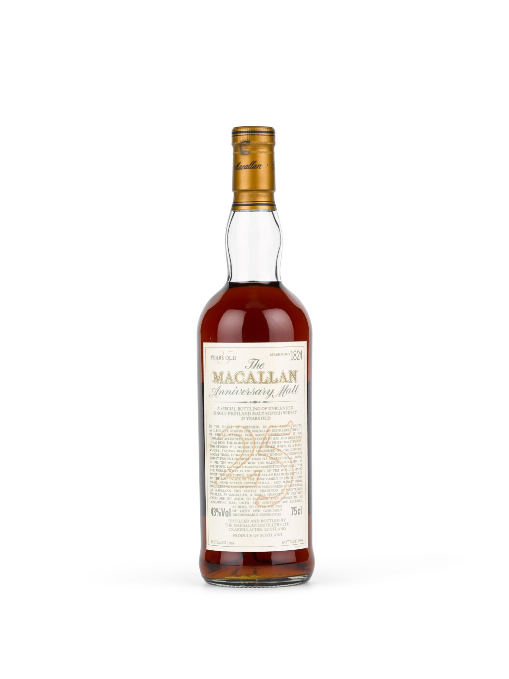 View full screen - View 1 of Lot 12. The Macallan 25 Year Old Anniversary Malt 1968 (1 BT).