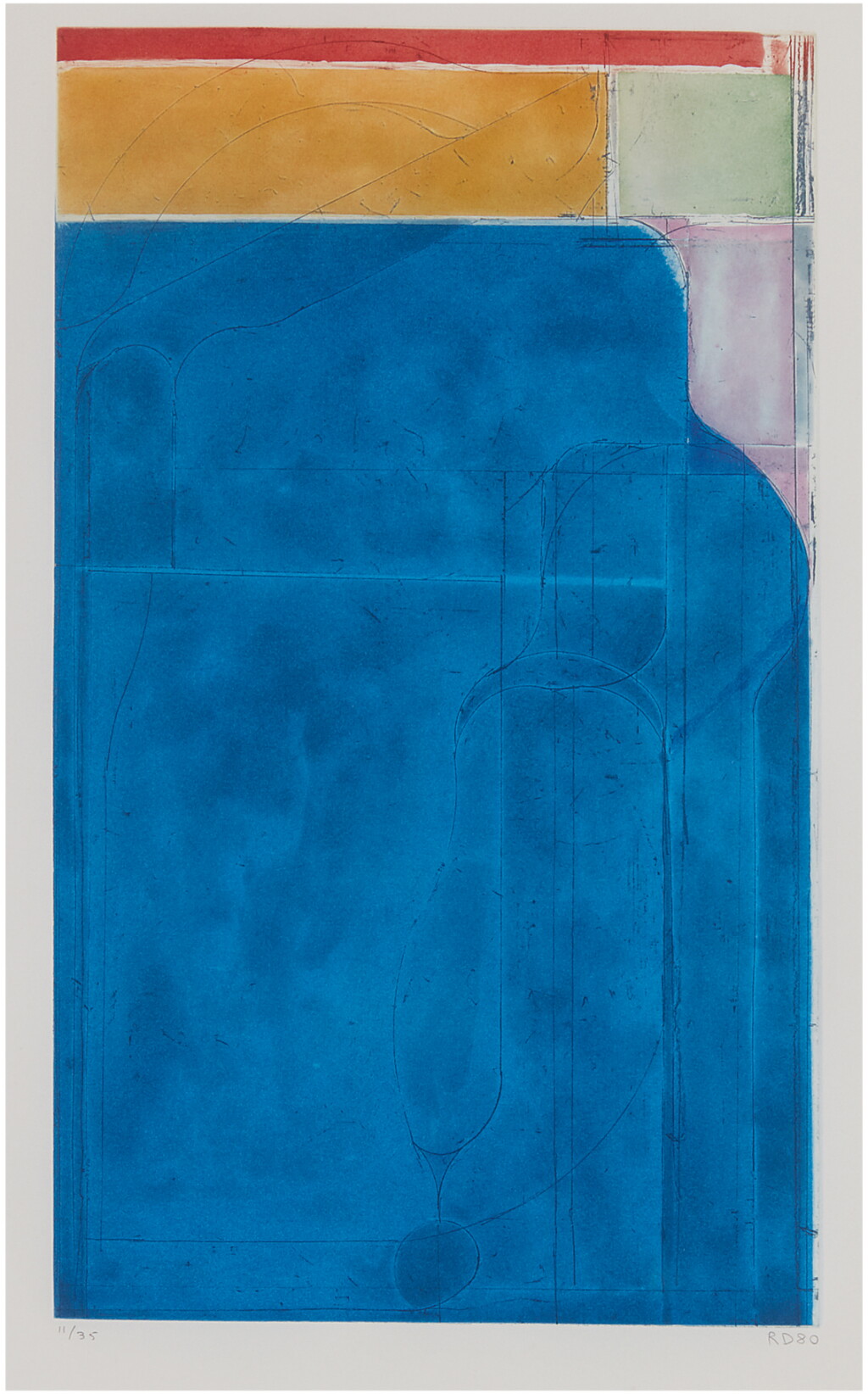 View full screen - View 1 of Lot 25. RICHARD DIEBENKORN | LARGE BRIGHT BLUE.