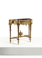 Console en bronze ciselé et doré de style Louis XVI, seconde moitié du XIXe siècle