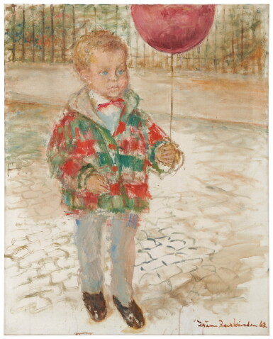 View full screen - View 1 of Lot 80. Boy with red balloon, 1962.