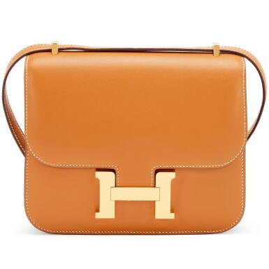 View full screen - View 1 of Lot 72. Naturel Sable Butler Mini Constance 18 Gold Hardware, 2022.