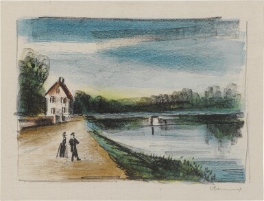 View full screen - View 1 of Lot 172. Le Pont sur L'Oise à Méry (II) (Walterskirchen 187).