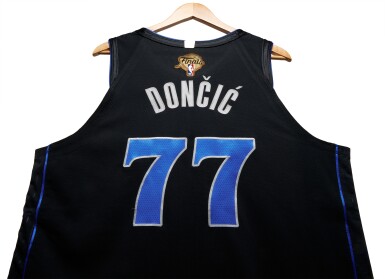 View full screen - View 1 of Lot 6. Luka Dončić 'NBA Finals Debut' Dallas Mavericks 2024 NBA Finals Game Worn City Edition Jersey | Game 1 | Double-Double .