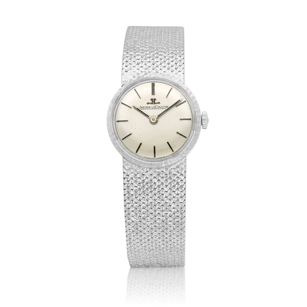 View full screen - View 1 of Lot 8812. A white gold bracelet watch, Circa 1970 | 積家 | 白金鏈帶腕錶,約1970年製.