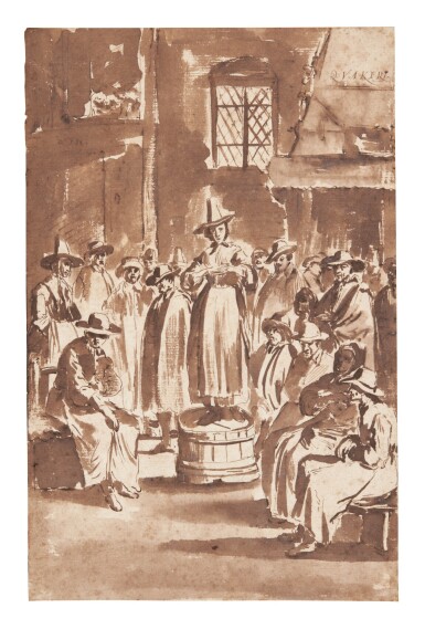 View full screen - View 1 of Lot 128. EGBERT VAN HEEMSKERCK THE ELDER | A QUAKERS' MEETING.