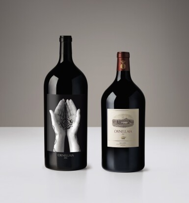 View full screen - View 1 of Lot 5. 1 IMPERIAL (6L) ORNELLAIA, VENDEMMIA D’ARTISTA, 'LA TENSIONE' BY SHIRIN NESHAT 2016 & 1 DOUBLE MAGNUM (3L) ORNELLAIA 2016.