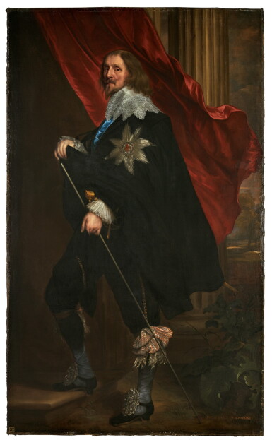 View full screen - View 1 of Lot 68. AFTER SIR ANTHONY VAN DYCK | Portrait of Philip Herbert, 1st Earl of Montgomery and 4th Earl of Pembroke (1584-1650).