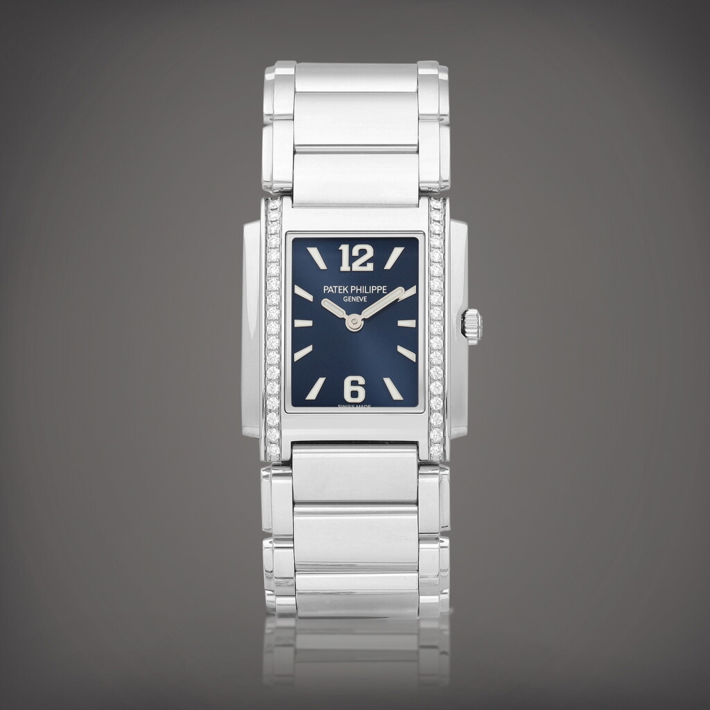View full screen - View 1 of Lot 8802. Twenty-4, Reference 4910 | A stainless steel and diamond-set bracelet watch, Circa 2023 | 百達翡麗 | Twenty-4 型號4910 | 精鋼鑲鑽石鏈帶腕錶,約2023年製.