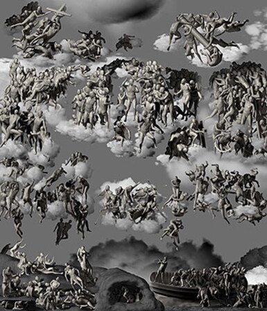 View full screen - View 1 of Lot 1549. Miao Xiao Chun | The Last Judgement in Cyberspace – The Front View.