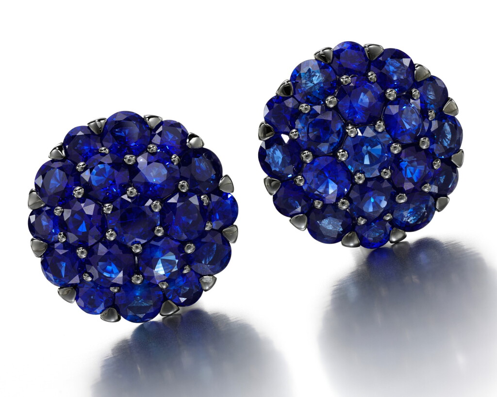 View full screen - View 1 of Lot 89. GRAFF | PAIR OF SAPPHIRE AND DIAMOND EARRINGS.