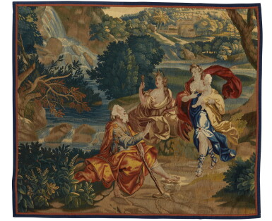 View full screen - View 1 of Lot 83. A Classical Flemish Tapestry Fragment, Brussels, early 18th century, after designs by Lodewijk van Schoor (1666-1702), and Pieter Spierincx (1635-1711), anonymous workshop, possibly that of van den Hecke, Brussels, late 17th/early 18th century.