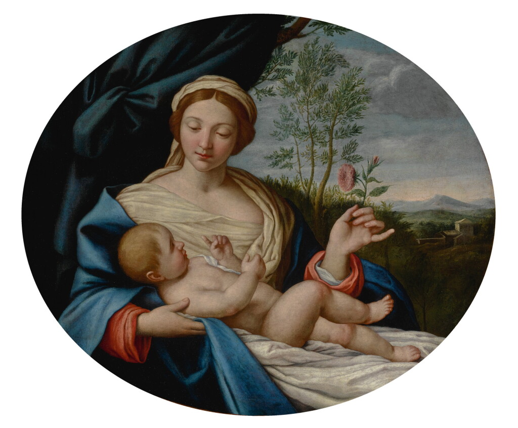 View full screen - View 1 of Lot 650. Madonna and Child with the rose.