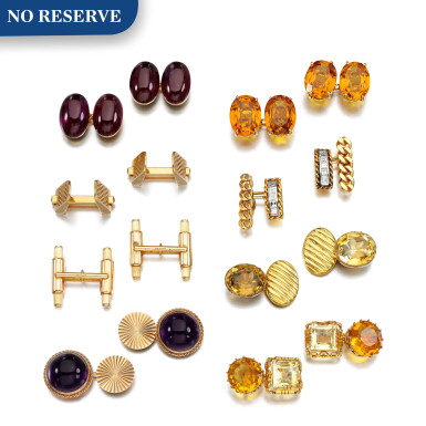 View full screen - View 1 of Lot 187. Eight pairs of cufflinks.