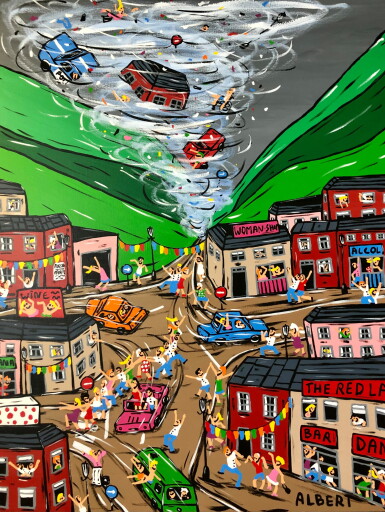 View full screen - View 1 of Lot 336. A tornado is coming, but we party on.