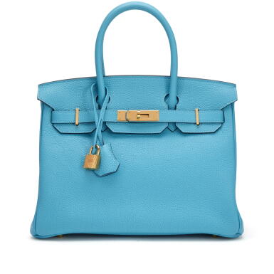 View full screen - View 1 of Lot 86. Bleu Du Nord Togo Birkin 30 Gold Hardware, 2020.