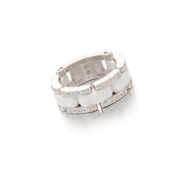View full screen - View 1 of Lot 207. CHANEL | WHITE CERAMIC AND DIAMOND 'ULTRA RING' (ANELLO IN CERAMICA BIANCA E DIAMANTI).