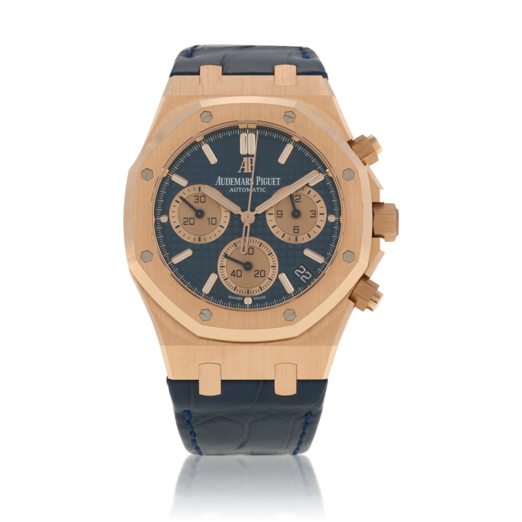 View full screen - View 1 of Lot 74. Royal Oak Chronograph, Ref. 26239OR Pink gold chronograph wristwatch with date Circa 2020.