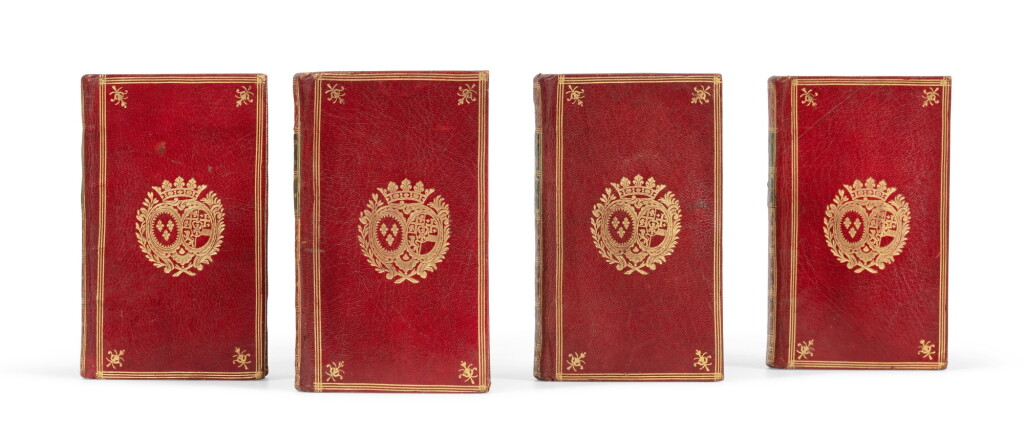 View full screen - View 1 of Lot 95. Histoire du règne de Philippe II 1778. 4 vol. Aux armes de la comtesse de Provence.
