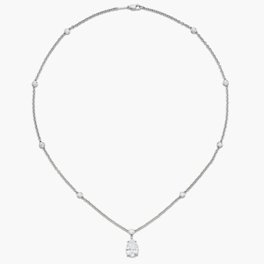 View full screen - View 1 of Lot 106. Diamond Pendant-Necklace.
