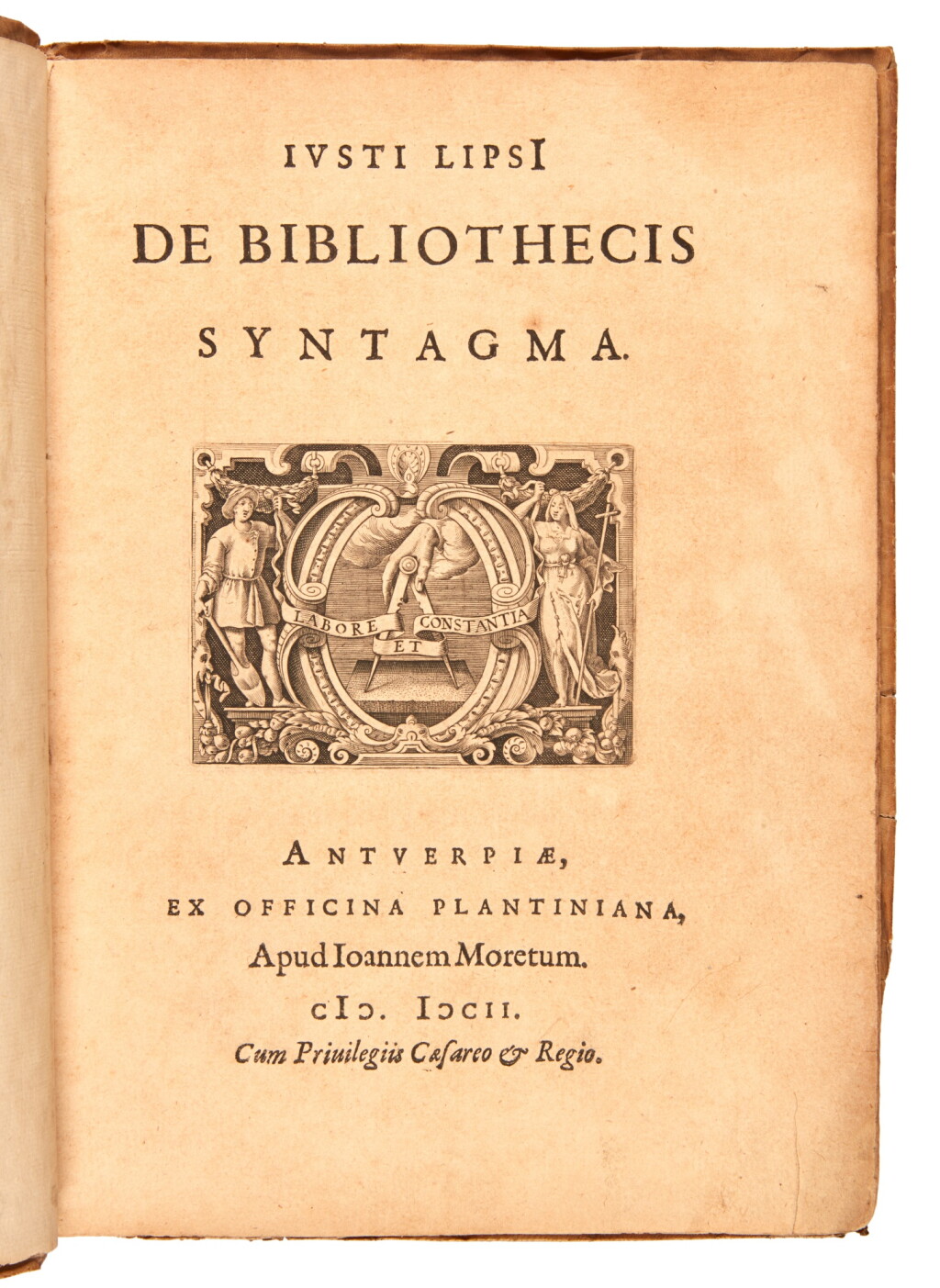 View full screen - View 1 of Lot 1752. Lipsius, De bibliothecis syntagma, Antwerp, 1602, contemporary limp vellum.